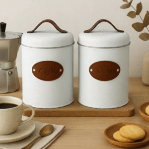 KIT LATA MANTIMENTOS 2PÇS SUGAR/COFFE * IMAGEM ILUSTRATIVA*